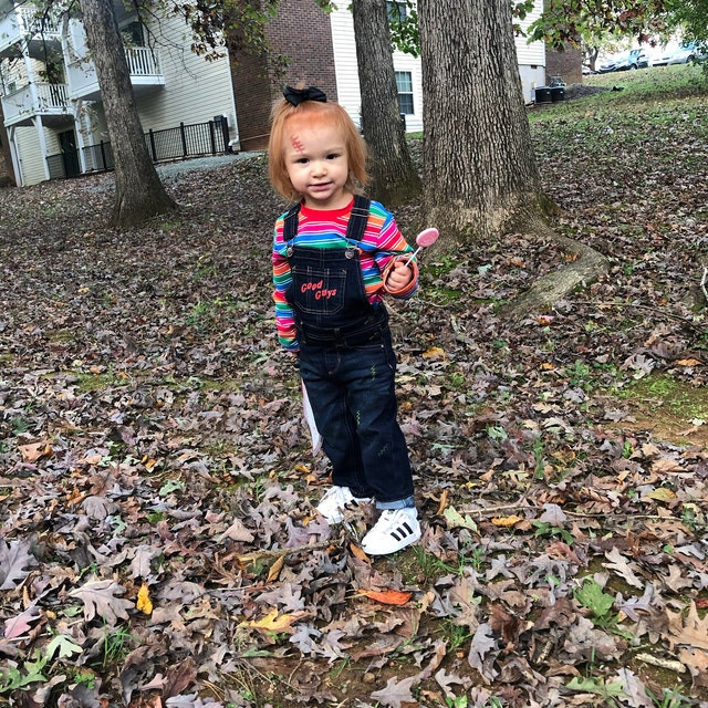 Mens Rainbow Striped Nice Guy T-Shirt Cosplay Costume Chucky Clown - Foto 10